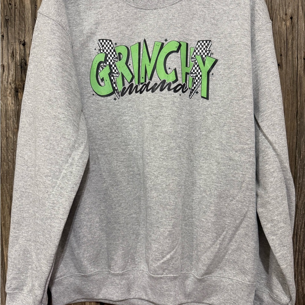 Gildan Gray Grinchy Graphic Sweater
